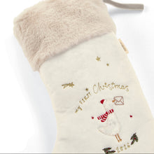 Small Stocking - White Embroided