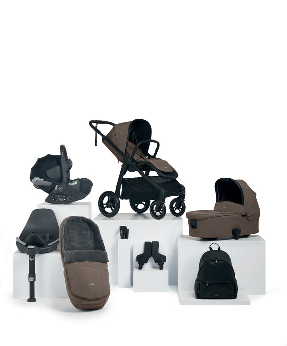 Ocarro Pushchair Complete Bundle with Cybex Cloud T Car Seat & Base (8 Pieces) - Cafe